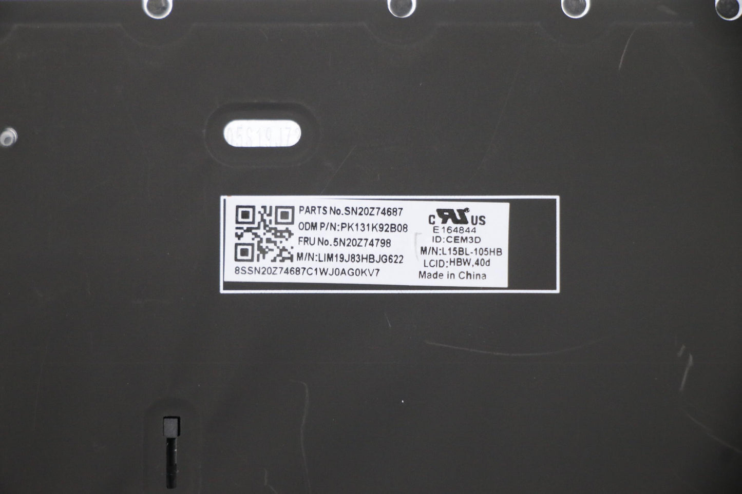 Lenovo Keyboard, Internal - 5N20Z74798