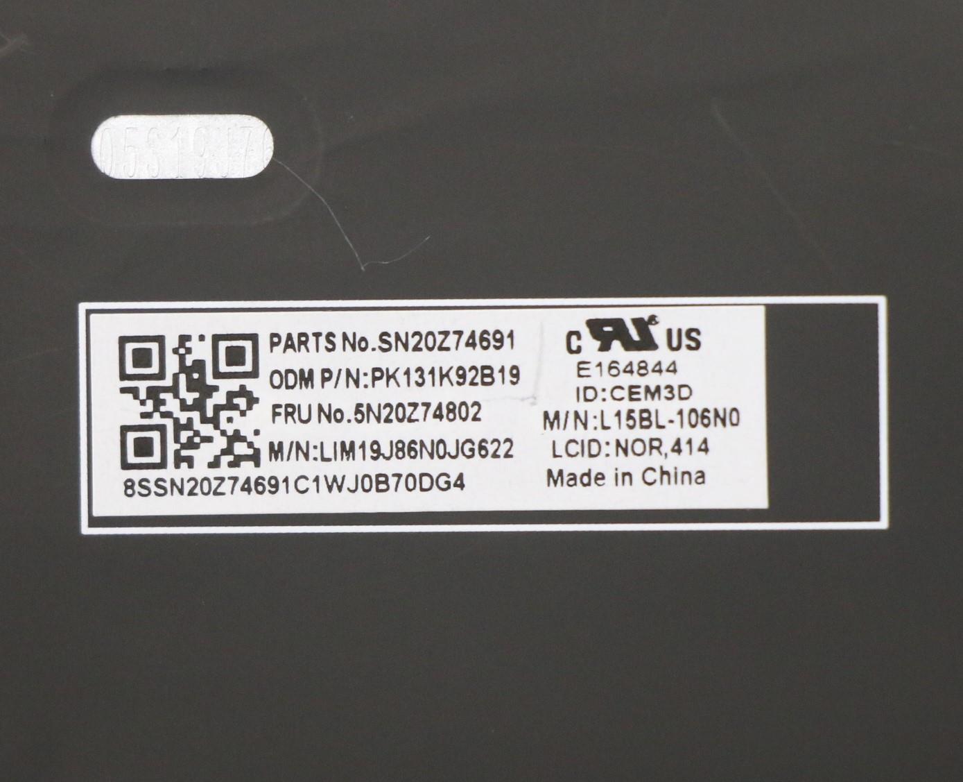 Lenovo Keyboard, Internal - 5N20Z74802