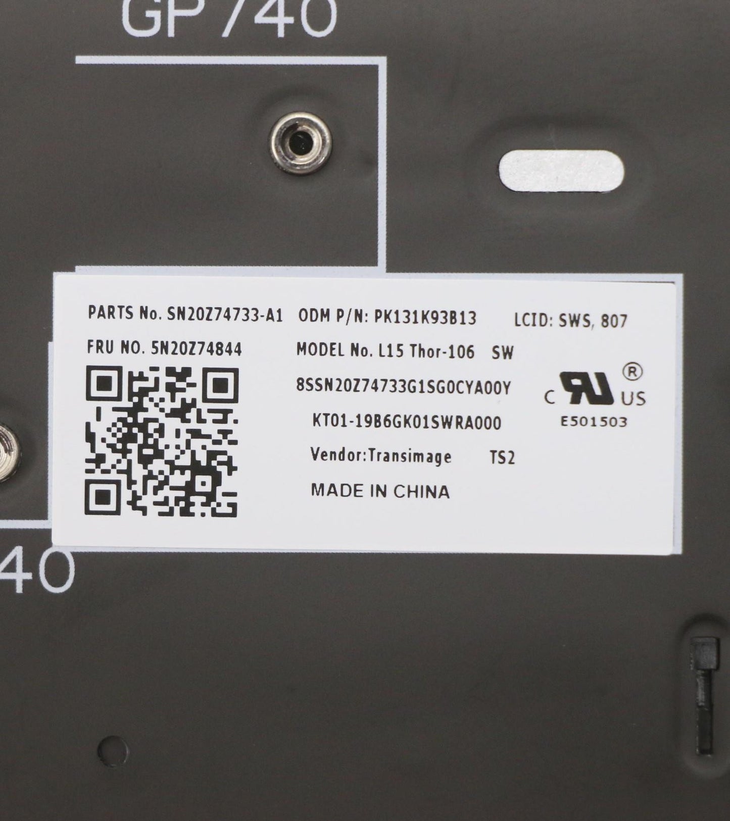 Lenovo Nb_Kyb Cs20 P Nm Kbd Triblbksw - 5N20Z74844