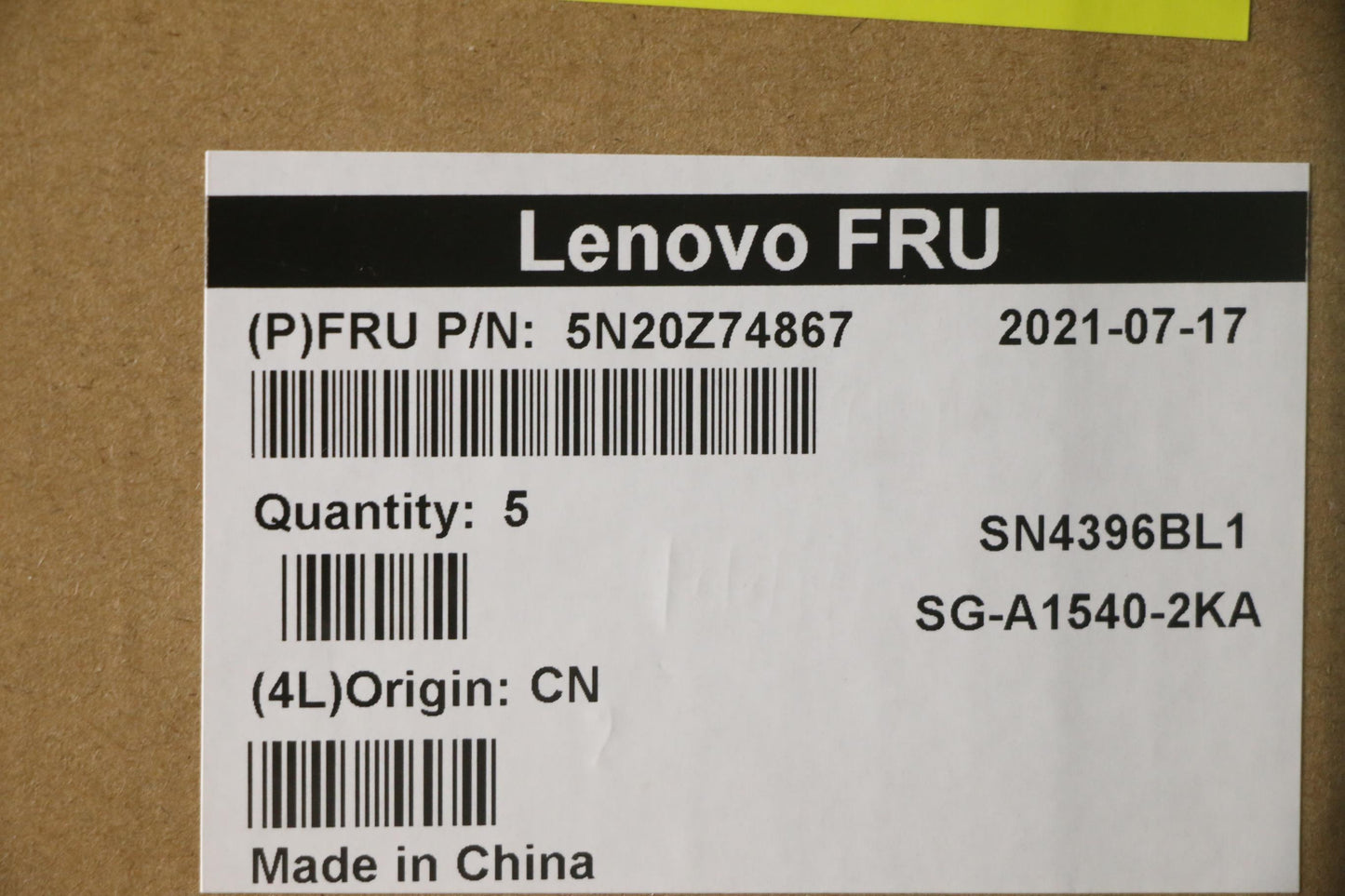 Lenovo Keyboard, Internal - 5N20Z74867