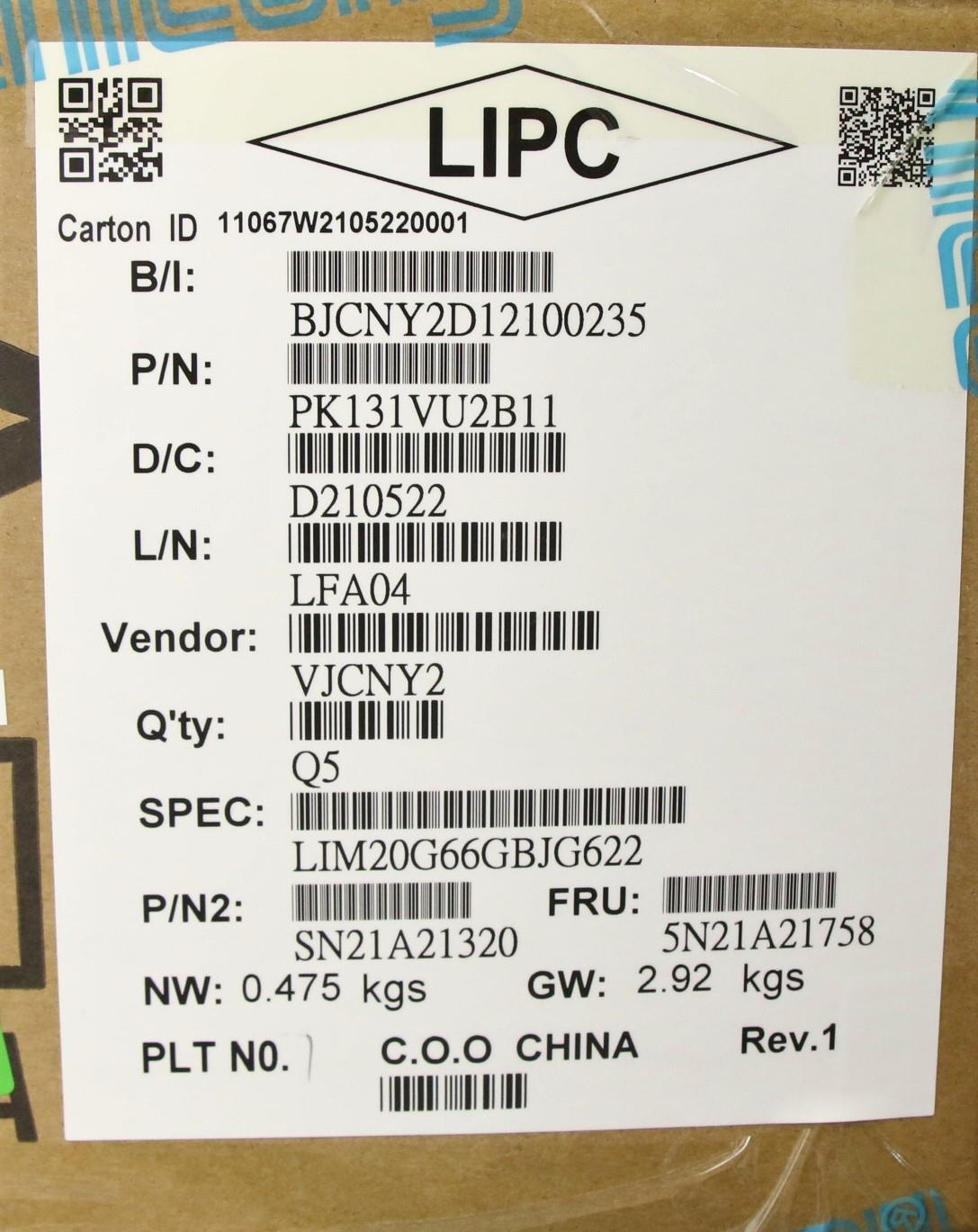Lenovo Nb_Kyb Cs21Kbd Sktop Chy,Bl,Bk - 5N21A21758