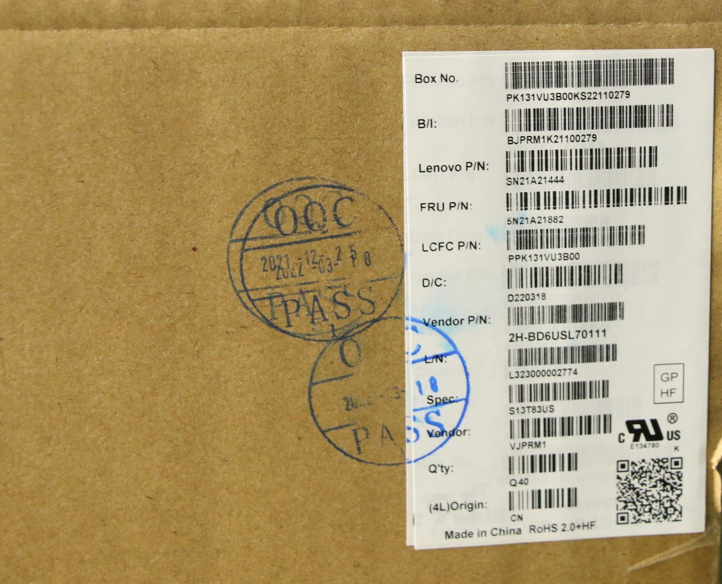 Lenovo Internal Keyboard, USA English Layout, Black, Backlit - 5N21A21882