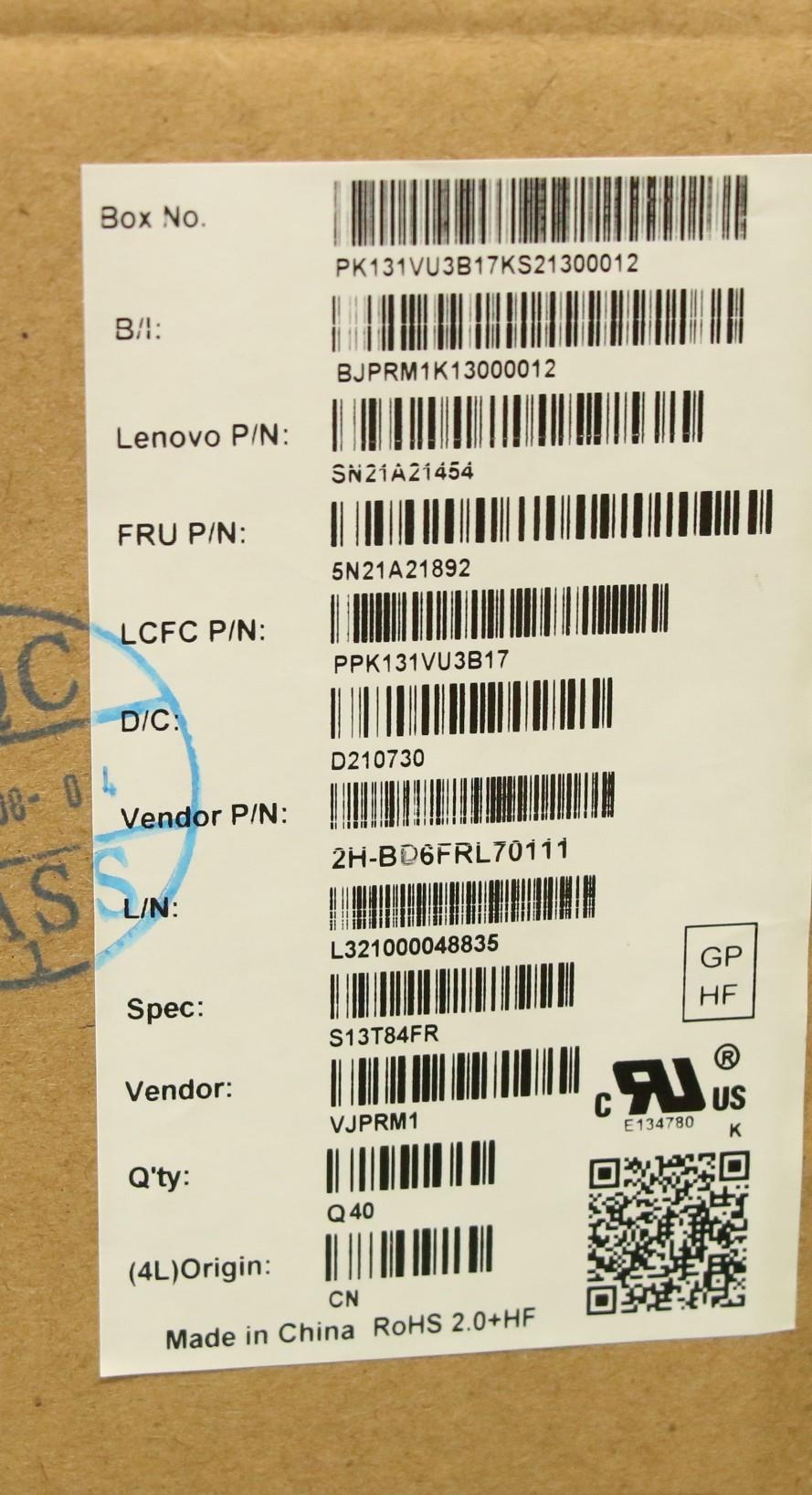 Lenovo Nb_Kyb Cs21Kbd Sktop Pmx,Bl,Bk - 5N21A21892