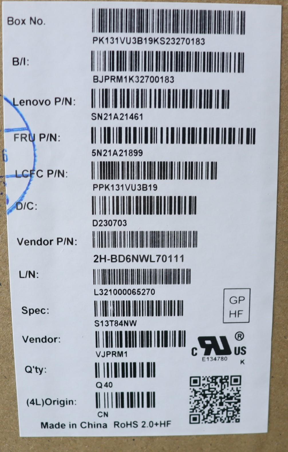 Lenovo Nb_Kyb Cs21Kbd Sktop Pmx,Bl,Bk - 5N21A21899