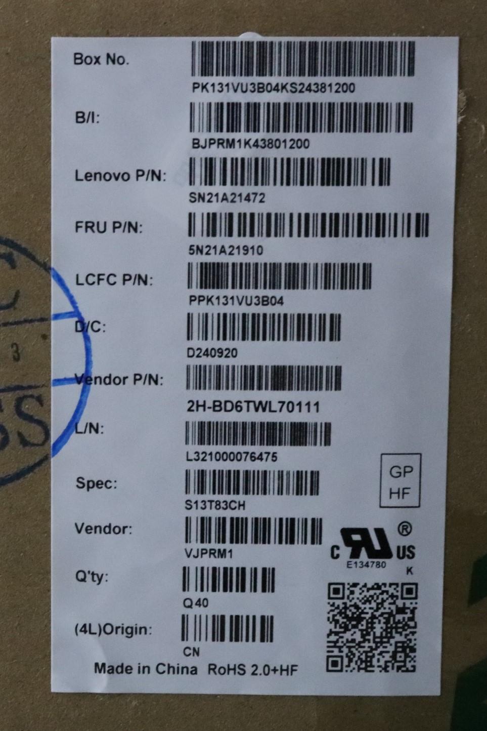 Lenovo Nb_Kyb Cs21Kbd Sktop Pmx,Bl,Bk - 5N21A21910