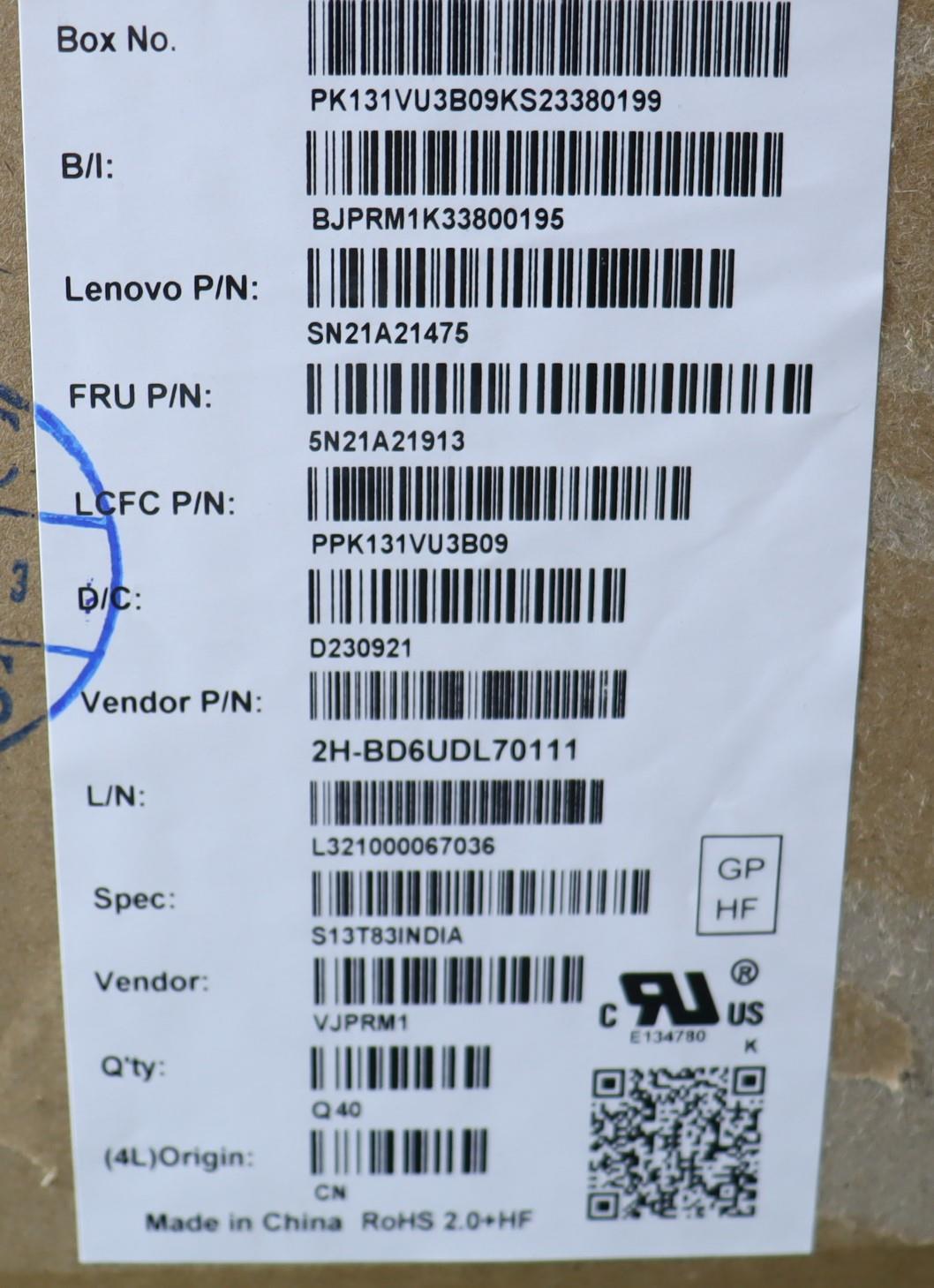 Lenovo Nb_Kyb Cs21Kbd Sktop Pmx,Bl,Bk - 5N21A21913