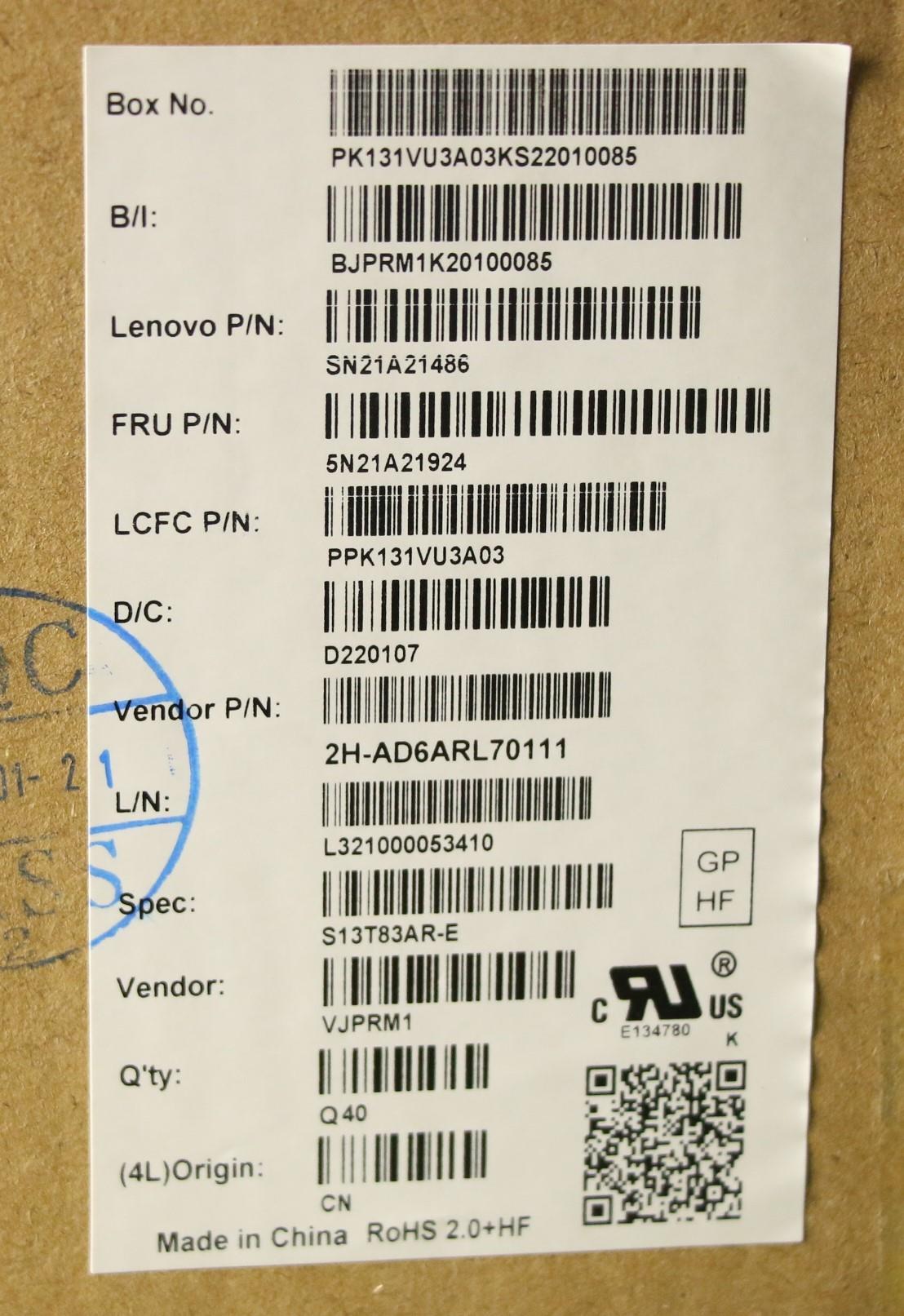 Lenovo Nb_Kyb Cs21Kbd Sktop Pmx,Nbl,B - 5N21A21924