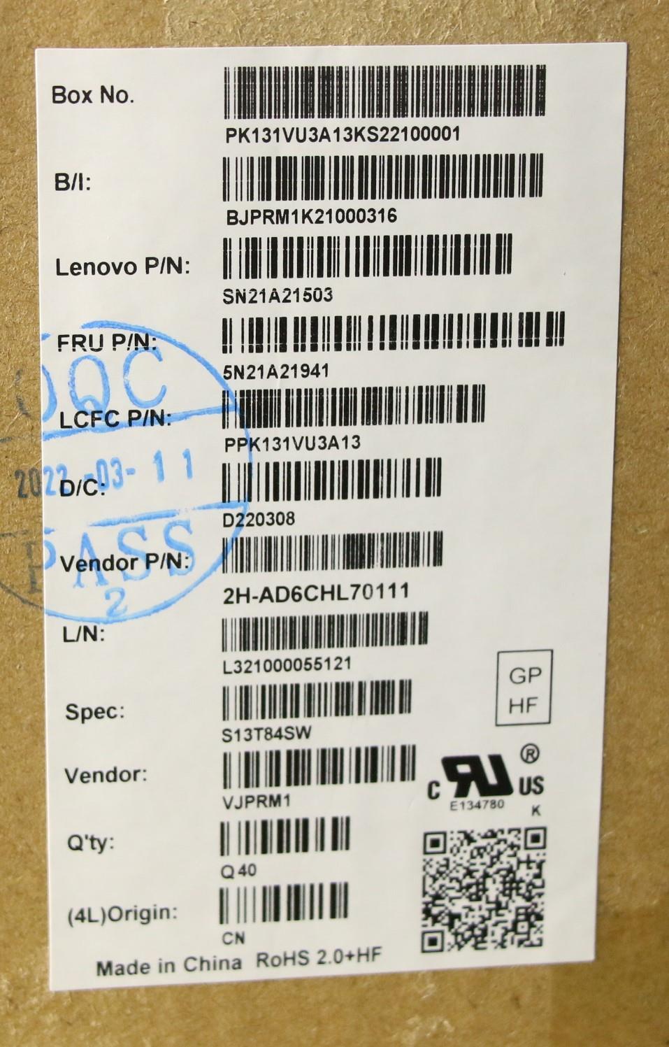 Lenovo Nb_Kyb Cs21Kbd Sktop Pmx,Nbl,B - 5N21A21941