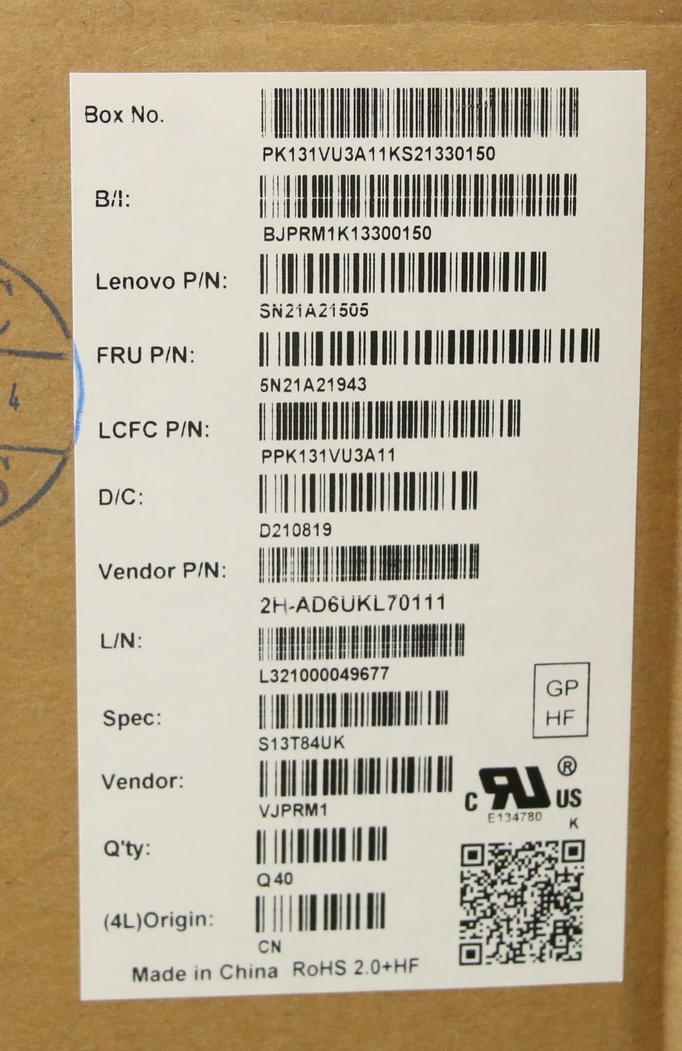 Lenovo Nb_Kyb Cs21Kbd Sktop Pmx,Nbl,B - 5N21A21943