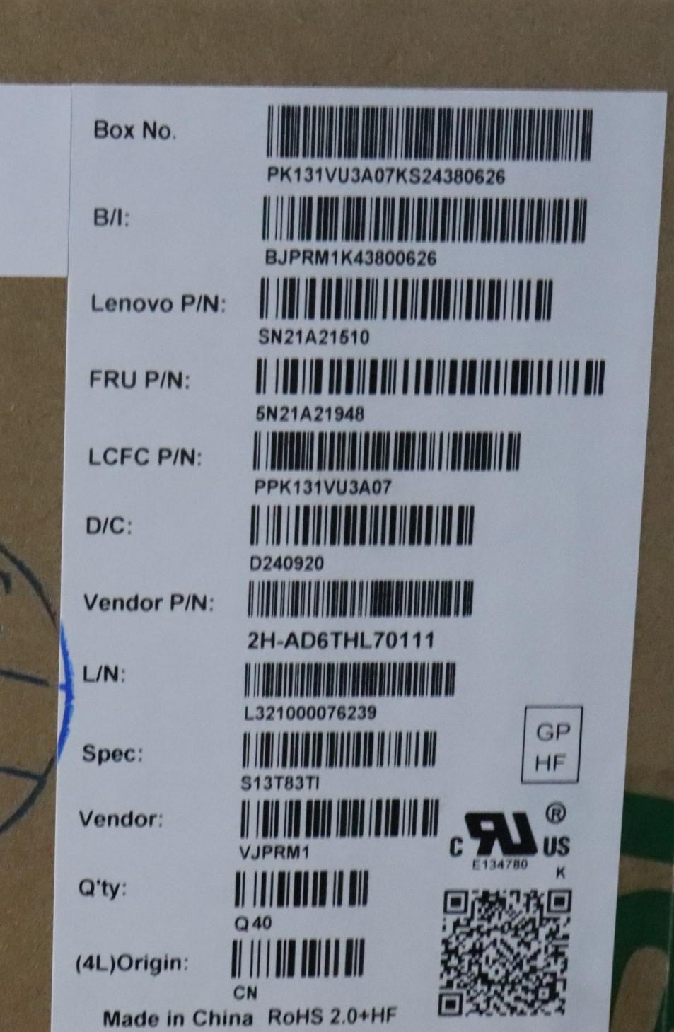Lenovo Nb_Kyb Cs21Kbd Sktop Pmx,Nbl,B - 5N21A21948
