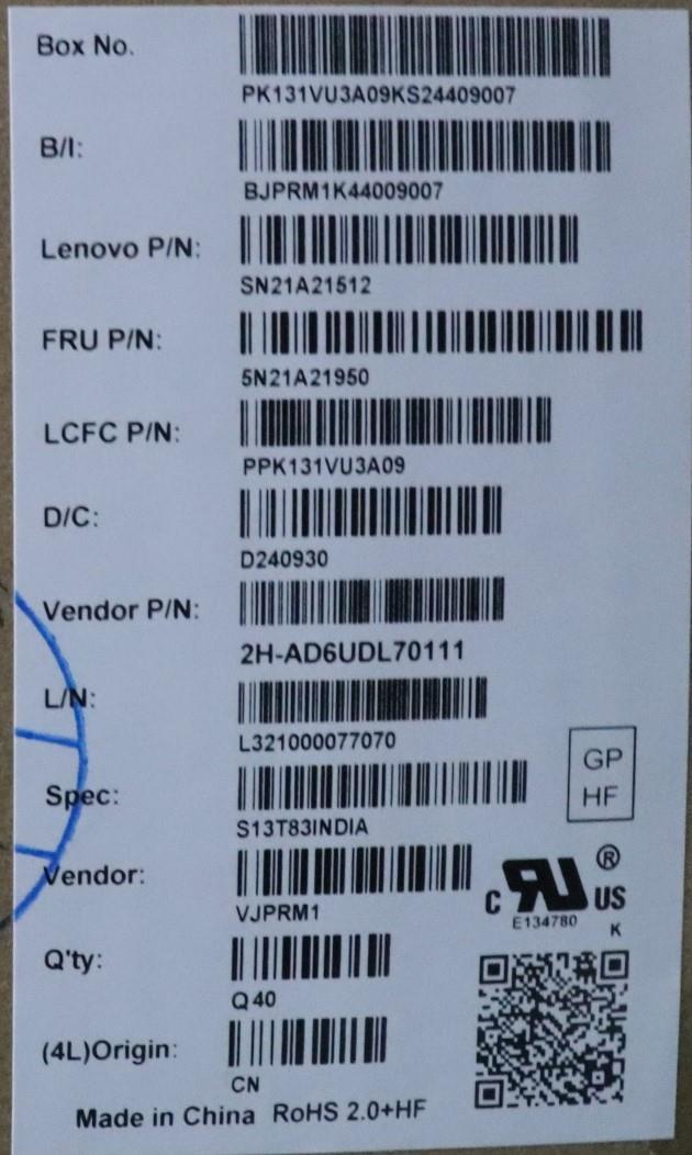 Lenovo Nb_Kyb Cs21Kbd Sktop Pmx,Nbl,B - 5N21A21950