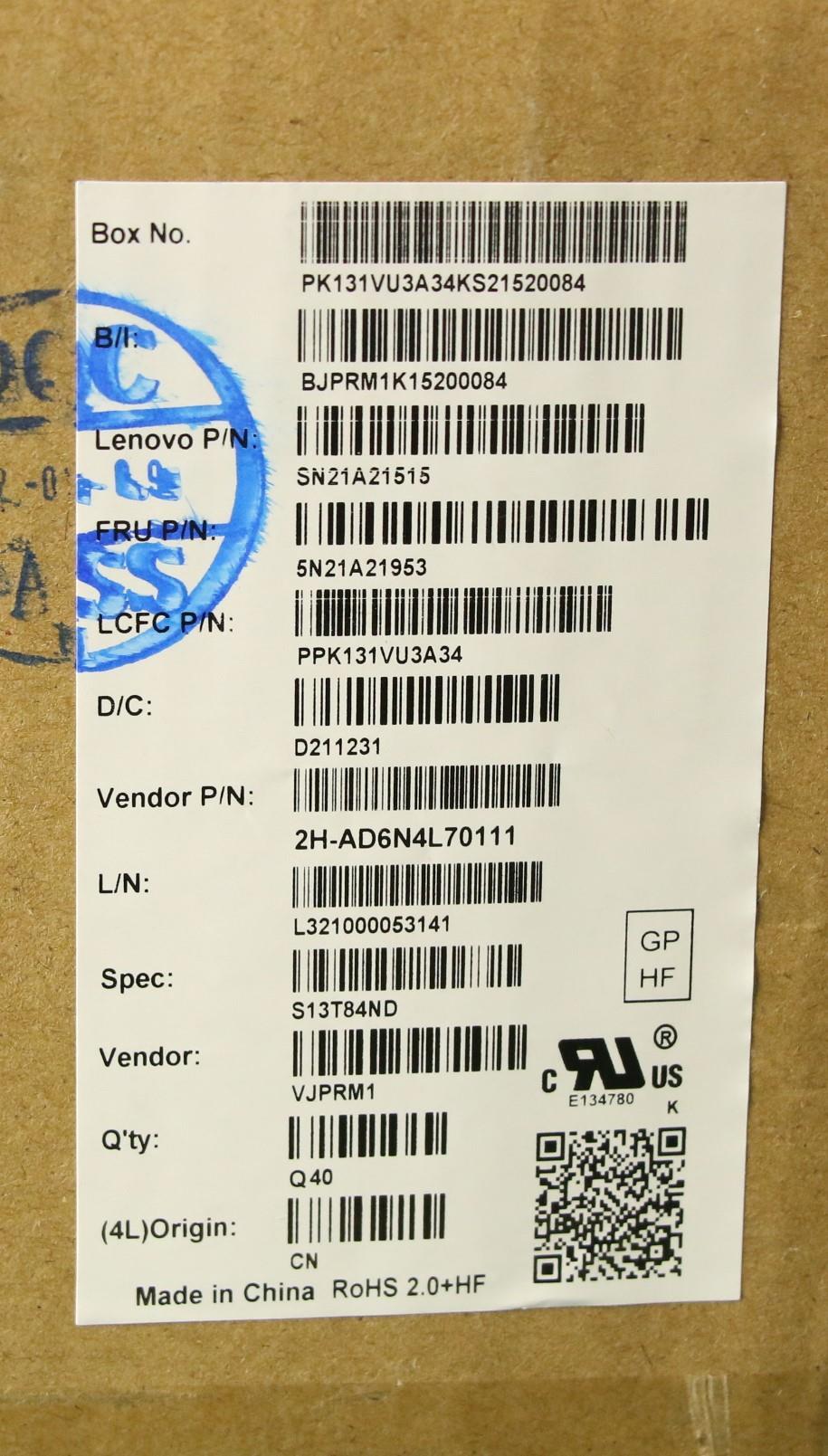 Lenovo Nb_Kyb Cs21Kbd Sktop Pmx,Nbl,B - 5N21A21953