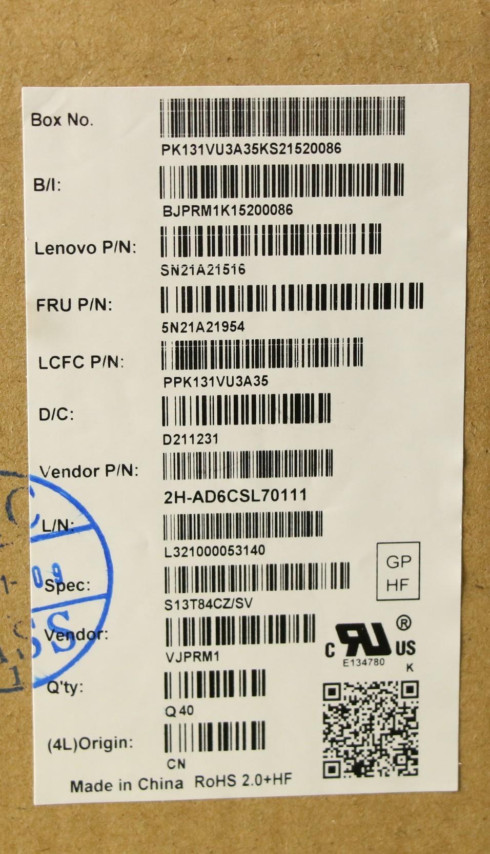 Lenovo Nb_Kyb Cs21Kbd Sktop Pmx,Nbl,B - 5N21A21954
