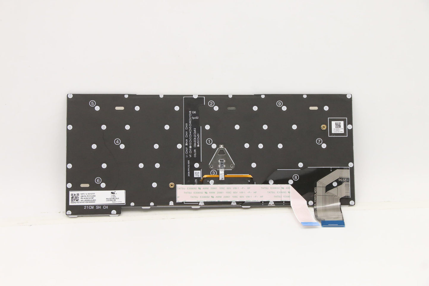 Lenovo Internal Keyboard, Shrunk Top, Backlight, Gray, US English - 5N21A21957