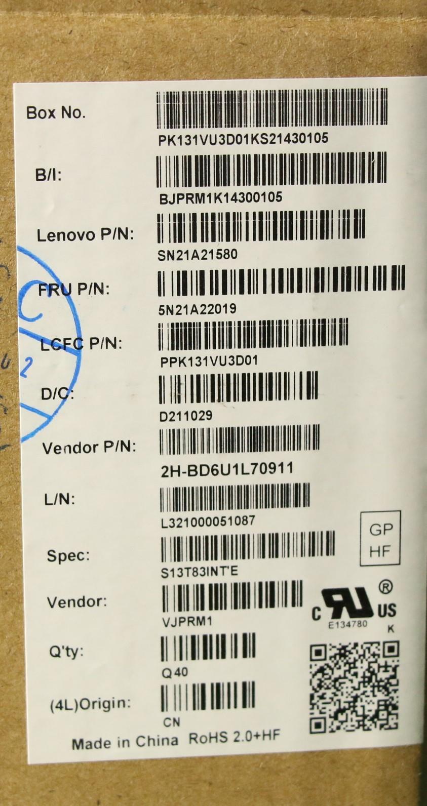 Lenovo Nb_Kyb Cs21Kbd Sktop Pmx,Bl,Gr - 5N21A22019