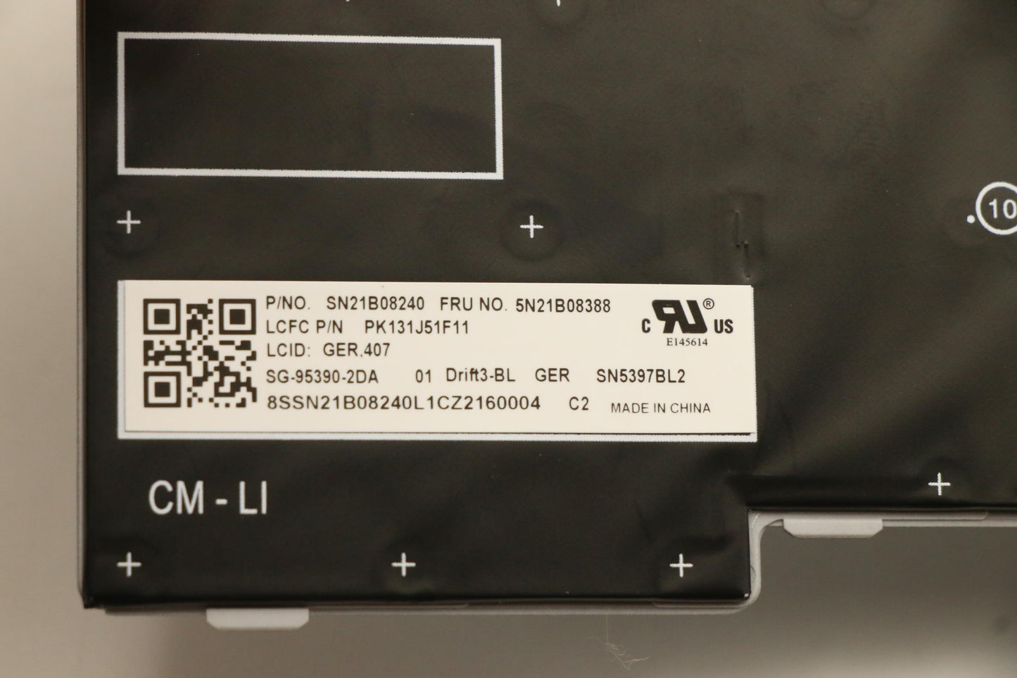 Lenovo Nb_Kyb Cm Kbd Fl-Cs20 Ltn,Bl,G - 5N21B08388