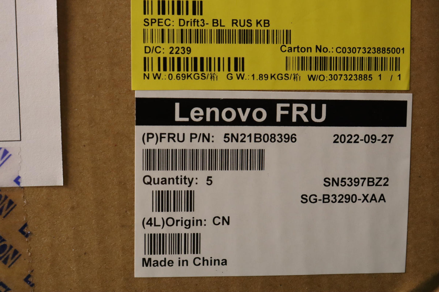Lenovo Nbkyb Cm Kbd Flcs20 Ltn,Bl,Gr, - 5N21B08396