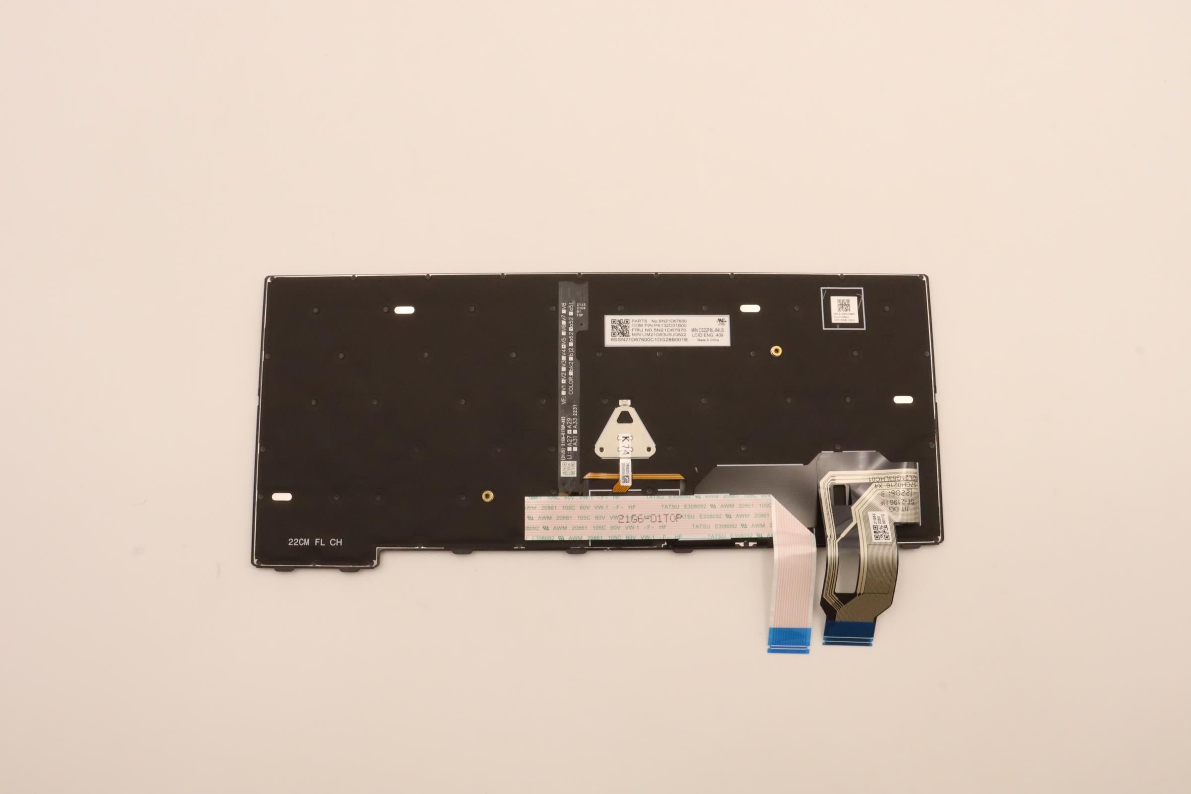 Lenovo Keyboard Internal, USA English, Black, Backlight
