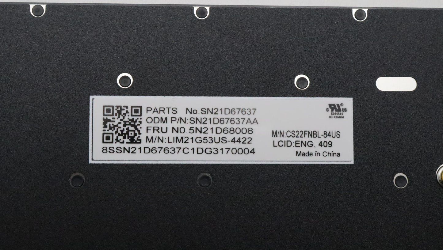 Lenovo Nbkyb Cs22 Fl Top,Bknbl,Chy,En - 5N21D68008