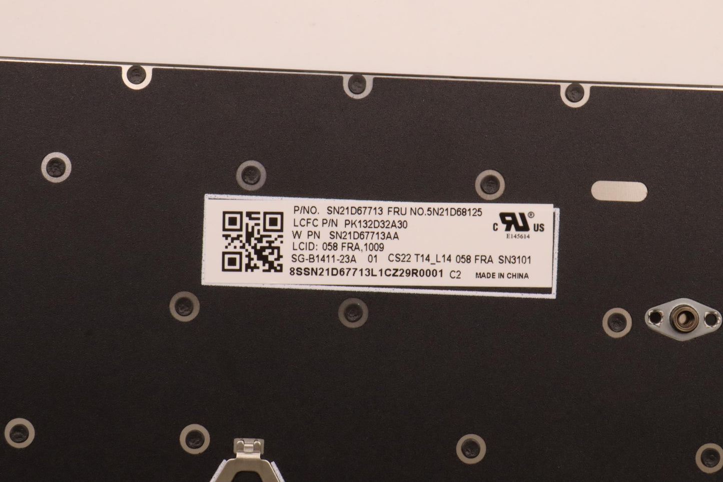 Lenovo Keyboard, Canadian French, Black, Non-Backlit - 5N21D68125