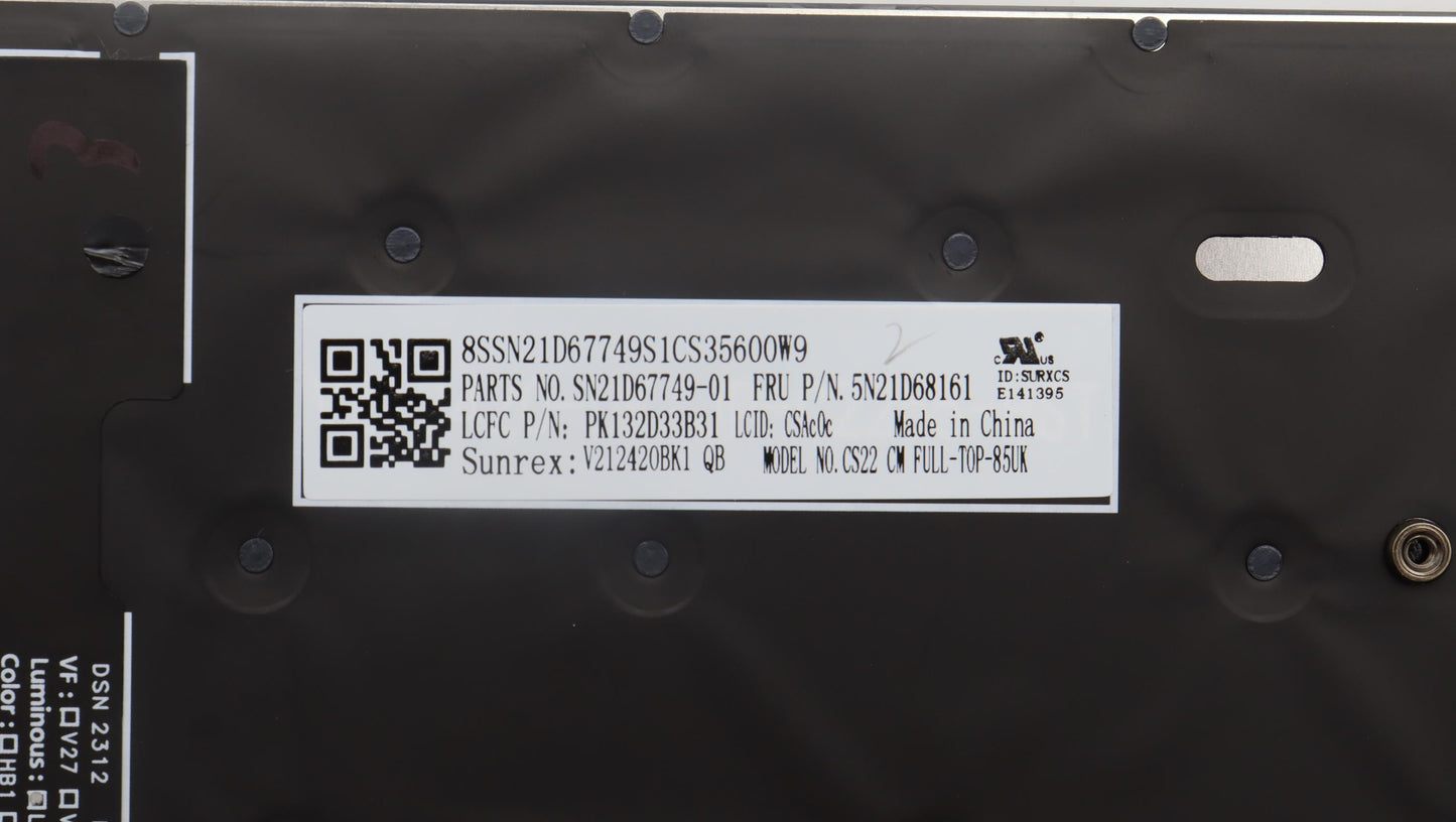 Lenovo Nb_Kyb Cs22 Fl Top,Bk-Bl,Srx,C - 5N21D68161