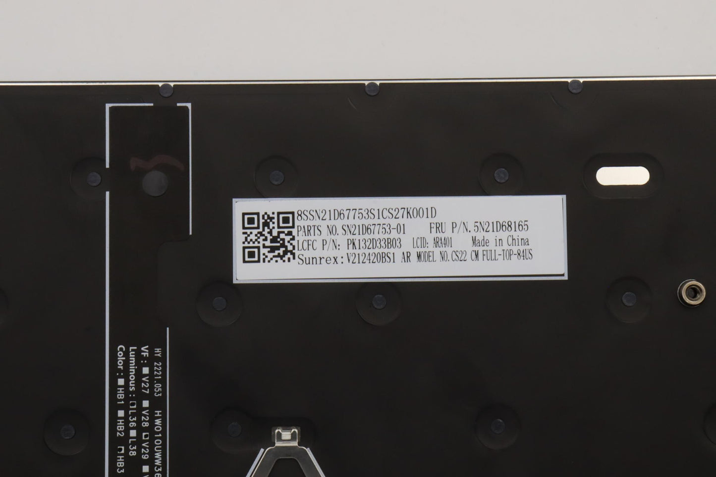Lenovo Nb_Kyb Cs22 Fl Top,Bk-Bl,Srx,A - 5N21D68165
