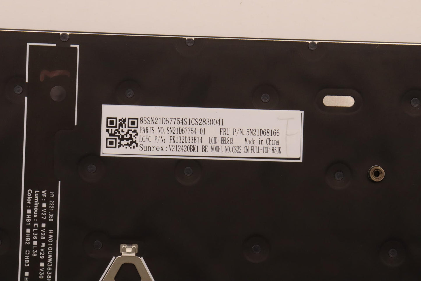 Lenovo Nb_Kyb Cs22 Fl Top,Bk-Bl,Srx,B - 5N21D68166