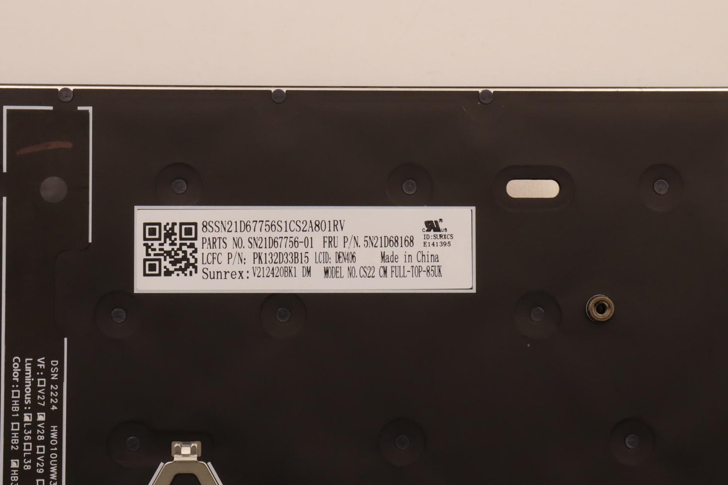 Lenovo Nb_Kyb Cs22 Fl Top,Bk-Bl,Srx,D - 5N21D68168
