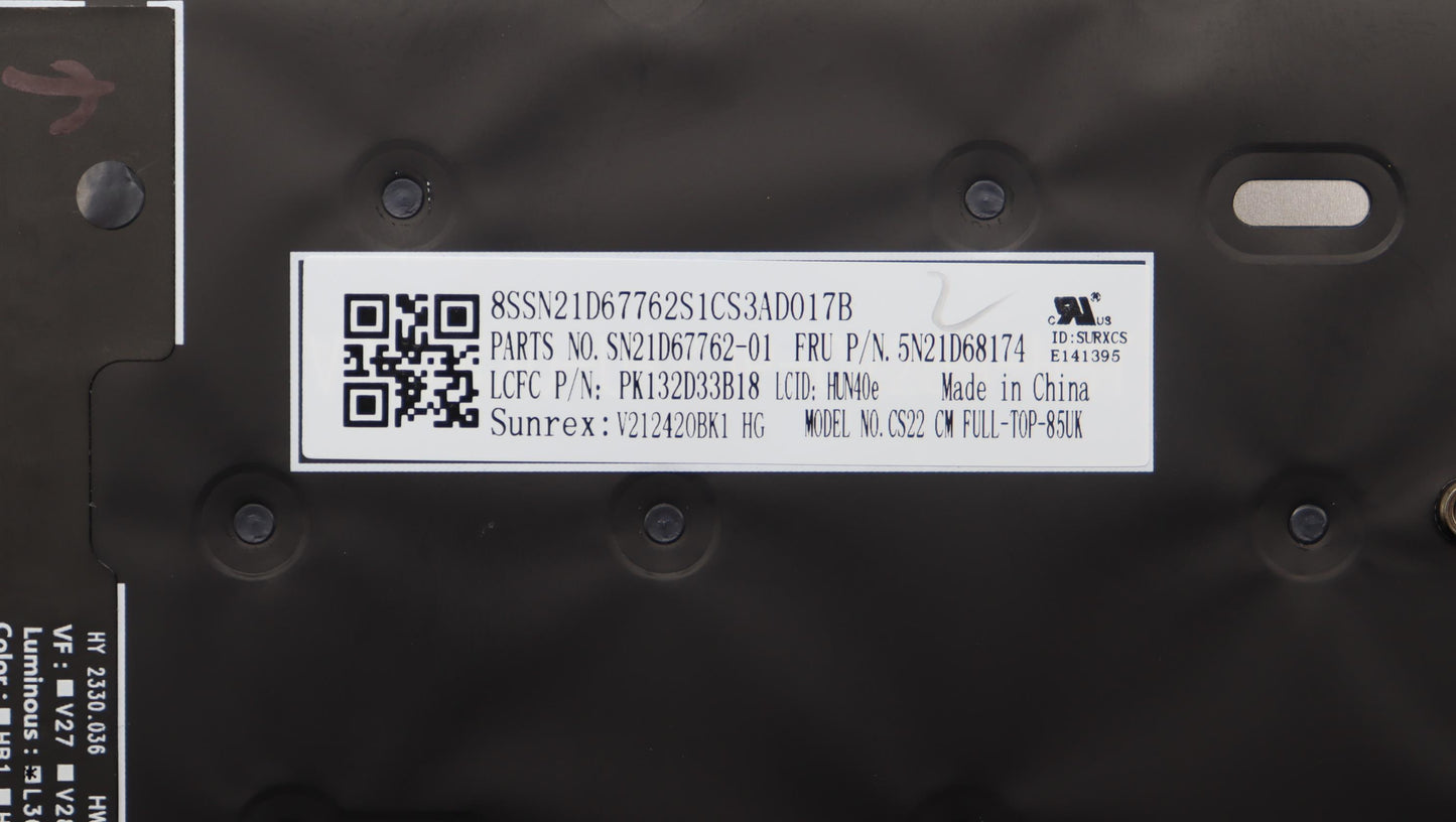 Lenovo Nb_Kyb Cs22 Fl Top,Bk-Bl,Srx,H - 5N21D68174
