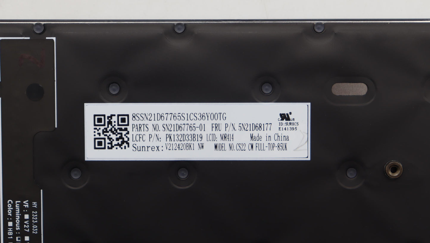Lenovo Nb_Kyb Cs22 Fl Top,Bk-Bl,Srx,N - 5N21D68177