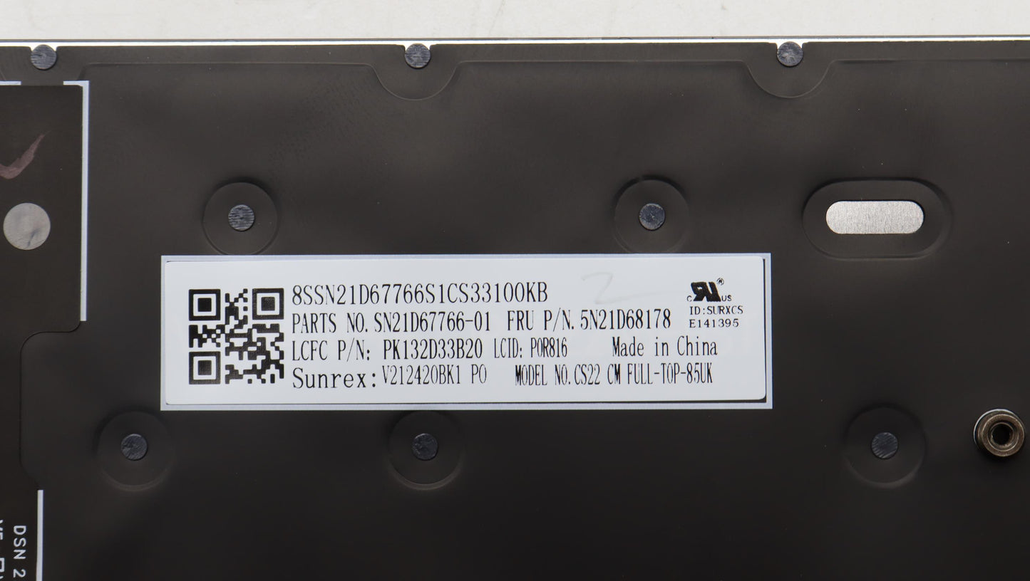 Lenovo Nb_Kyb Cs22 Fl Top,Bk-Bl,Srx,P - 5N21D68178