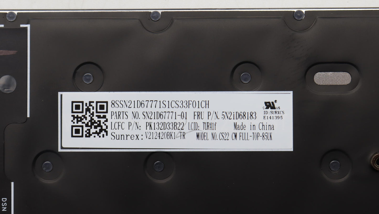 Lenovo Nb_Kyb Cs22 Fl Top,Bk-Bl,Srx,T - 5N21D68183