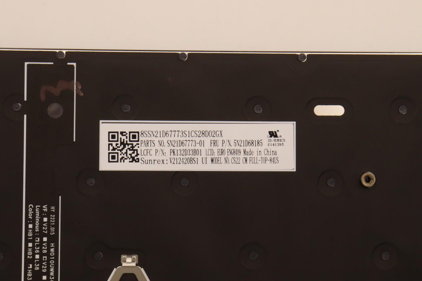 Lenovo Nb_Kyb Cs22 Fl Top,Bk-Bl,Srx,E - 5N21D68185