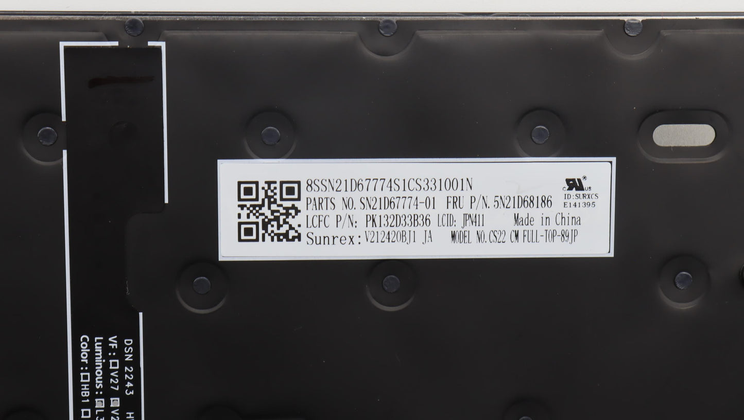 Lenovo Nb_Kyb Cs22 Fl Top,Bk-Bl,Srx,J - 5N21D68186