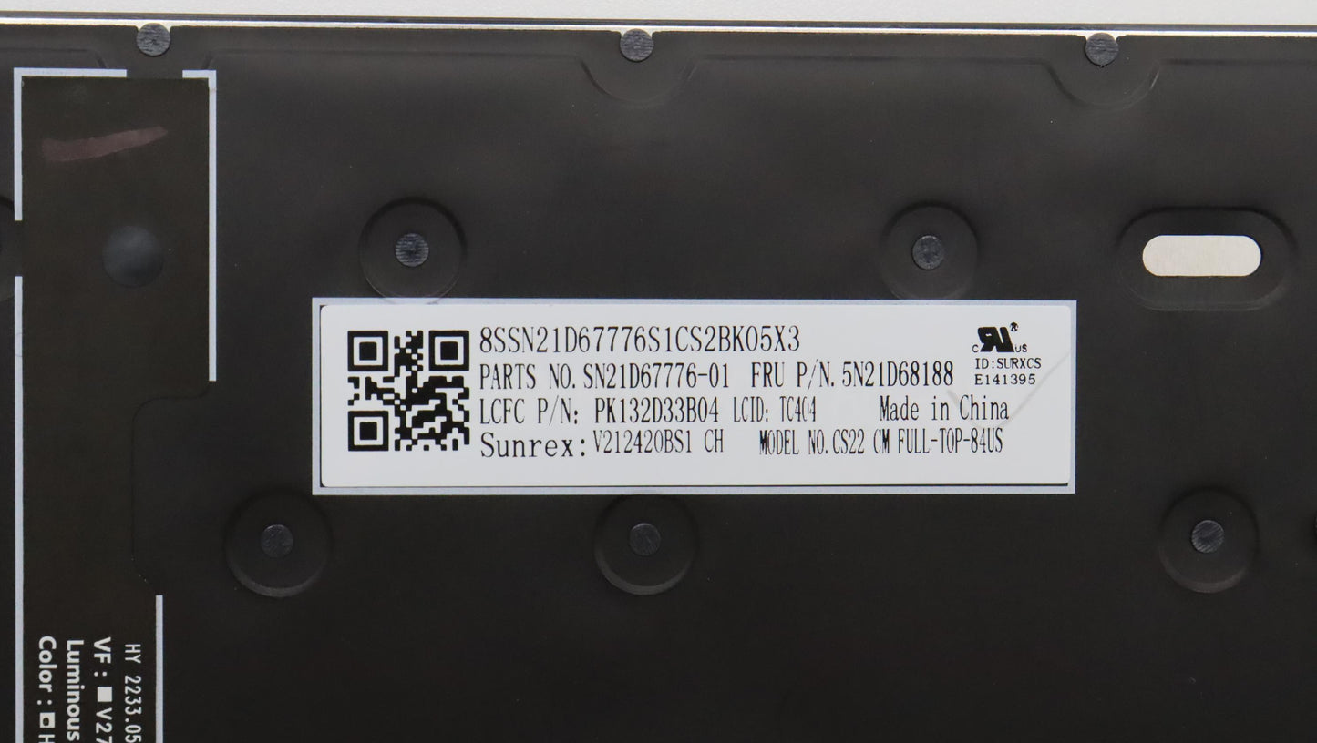 Lenovo Nb_Kyb Cs22 Fl Top,Bk-Bl,Srx,T - 5N21D68188