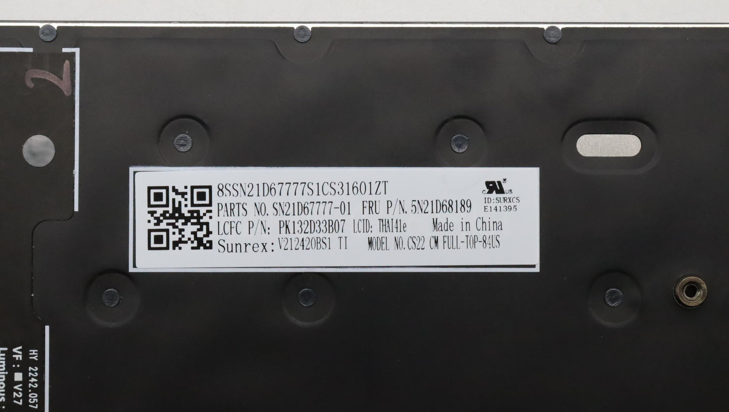 Lenovo Nb_Kyb Cs22 Fl Top,Bk-Bl,Srx,T - 5N21D68189