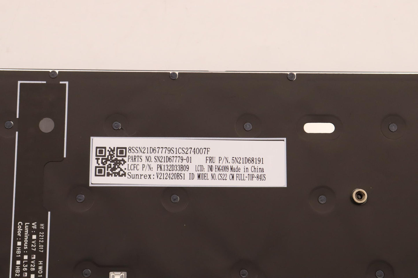 Lenovo Nb_Kyb Cs22 Fl Top,Bk-Bl,Srx,I - 5N21D68191