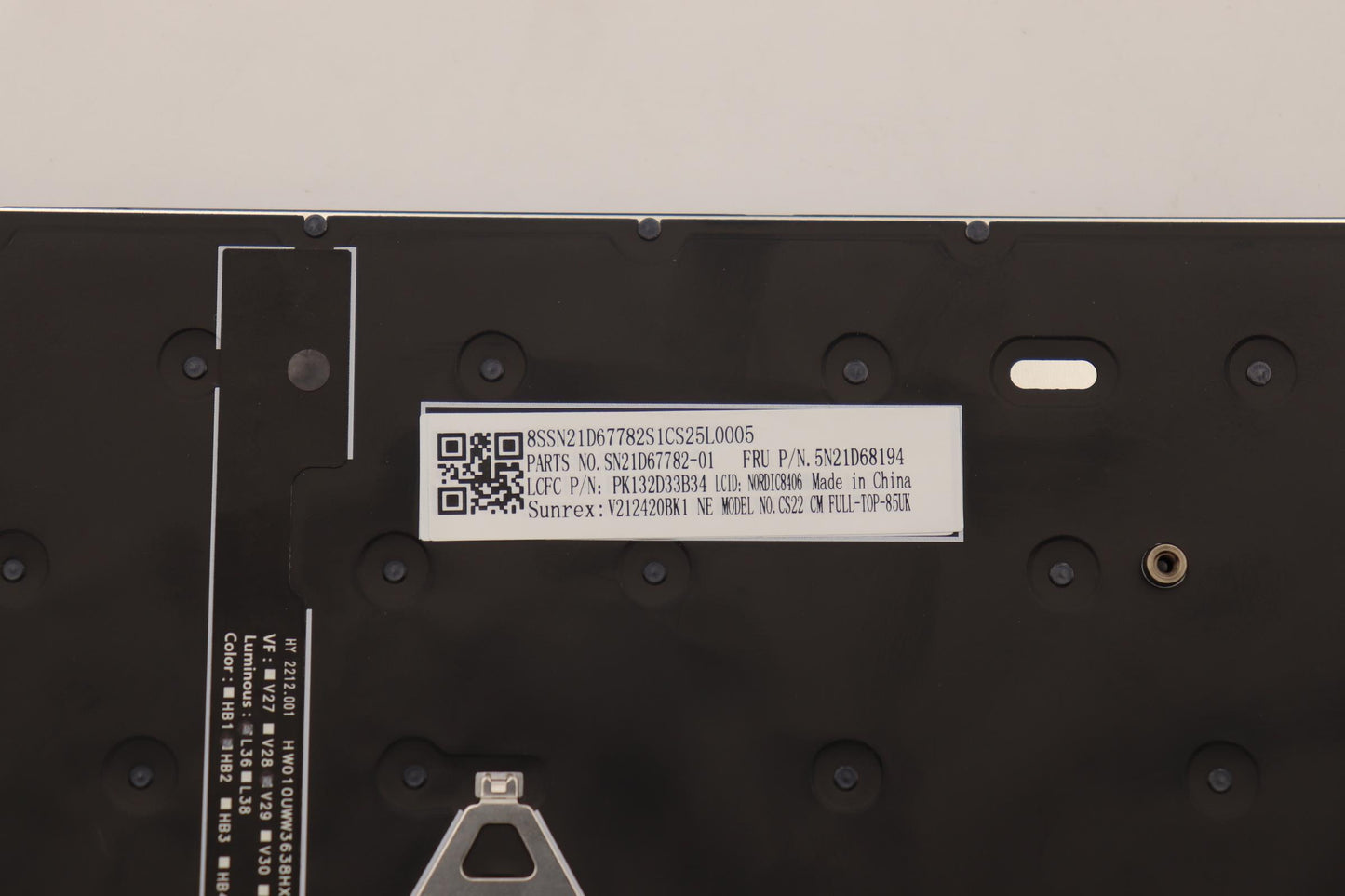 Lenovo Nb_Kyb Cs22 Fl Top,Bk-Bl,Srx,N - 5N21D68194