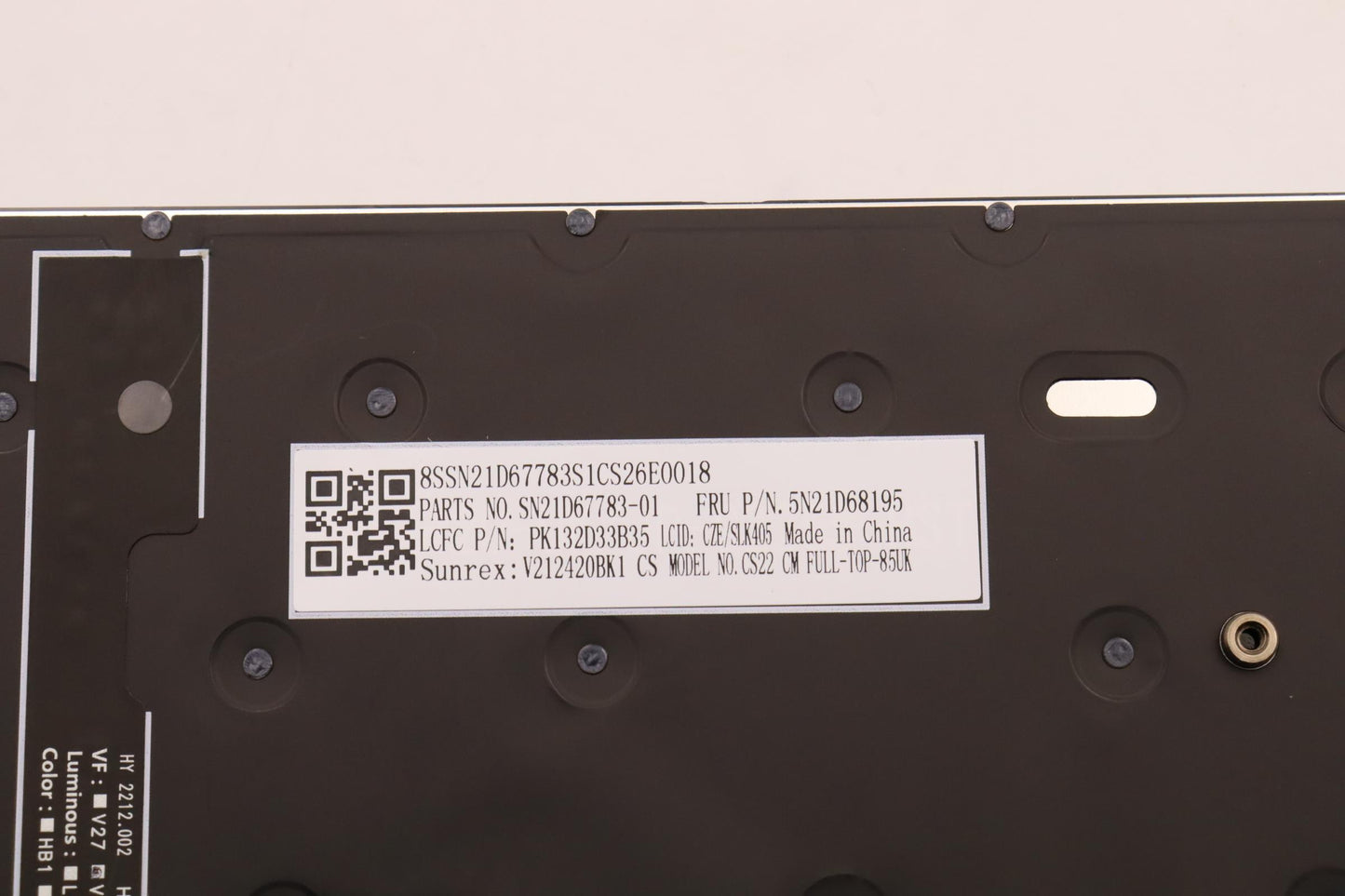 Lenovo Nb_Kyb Cs22 Fl Top,Bk-Bl,Srx,C - 5N21D68195