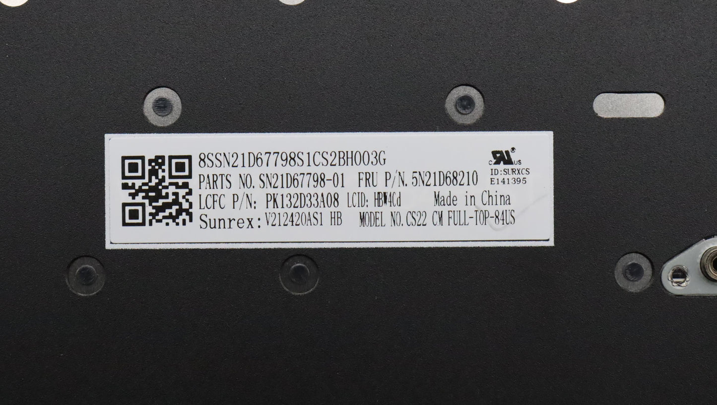 Lenovo Nb_Kyb Cs22 Fl Top,Bk-Nbl,Srx, - 5N21D68210
