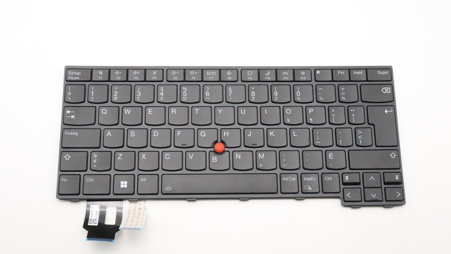 Lenovo - Keyboard Internal, Canadian French 058, BackLight, Black - 5N21D68236