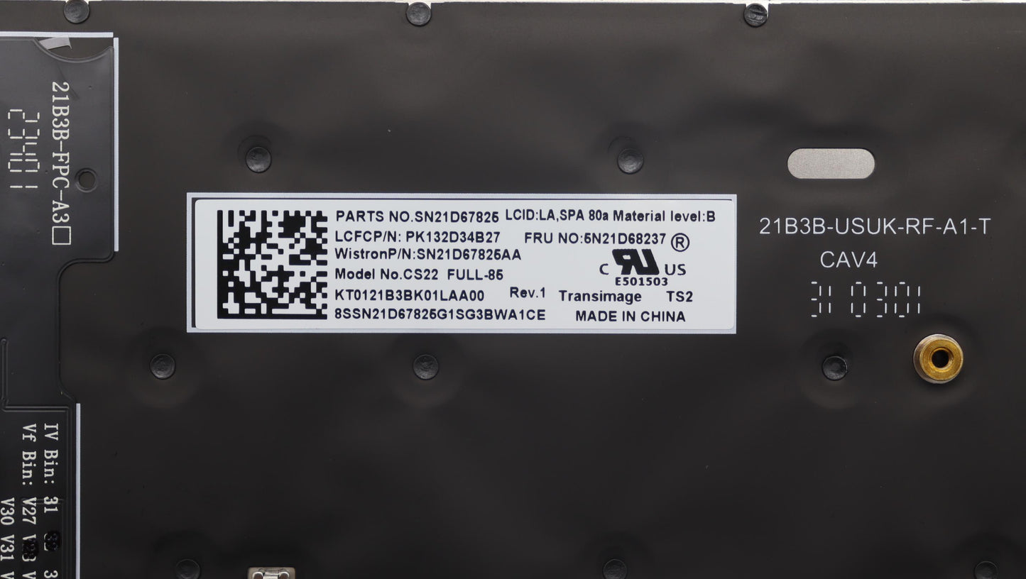 Lenovo Nb_Kyb Cs22 Fl Top,Bk-Bl,Tri,L - 5N21D68237