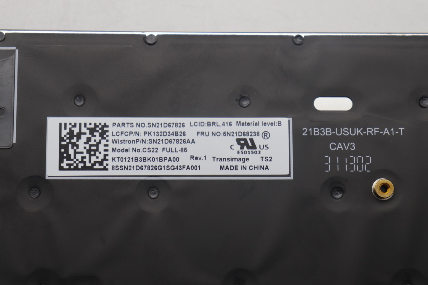 Lenovo Nb_Kyb Cs22 Fl Top,Bk-Bl,Tri,B - 5N21D68238