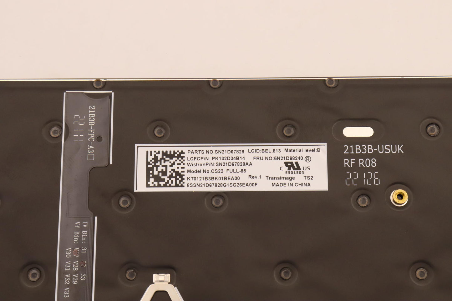 Lenovo Nb_Kyb Cs22 Fl Top,Bk-Bl,Tri,B - 5N21D68240