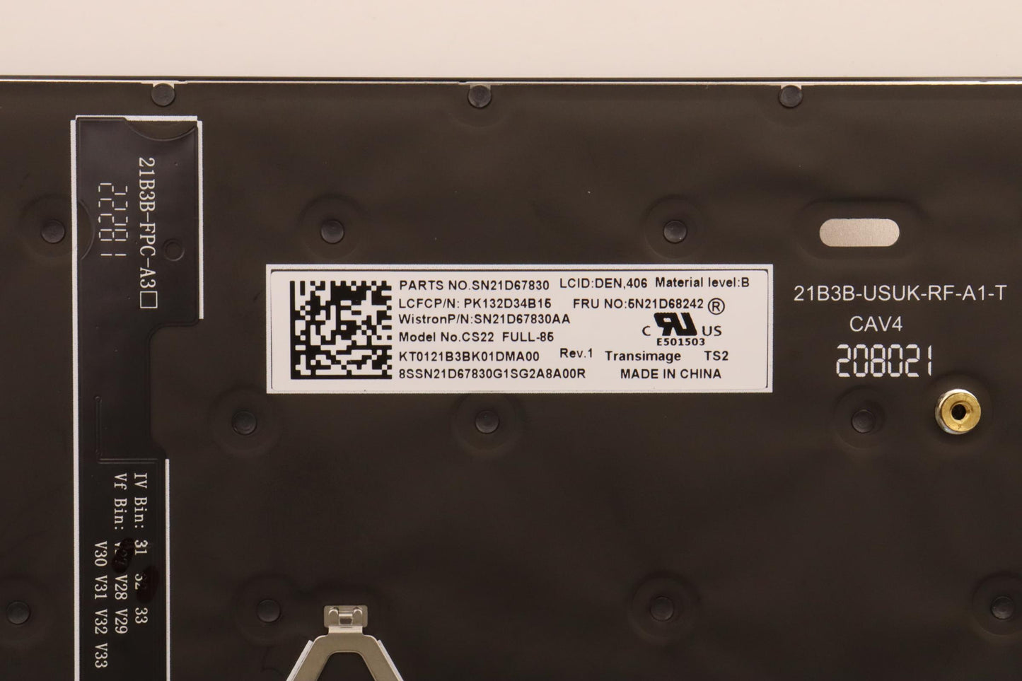 Lenovo Nb_Kyb Cs22 Fl Top,Bk-Bl,Tri,D - 5N21D68242