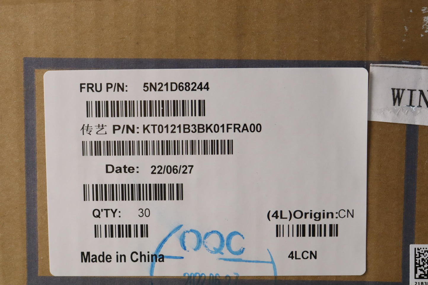 Lenovo Nb_Kyb Cs22 Fl Top,Bk-Bl,Tri,F - 5N21D68244