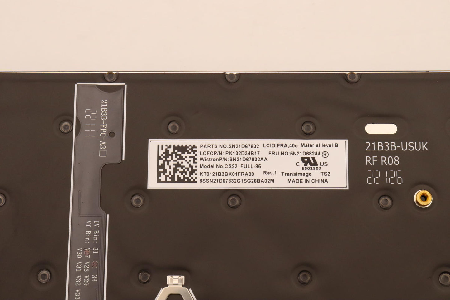 Lenovo Nb_Kyb Cs22 Fl Top,Bk-Bl,Tri,F - 5N21D68244