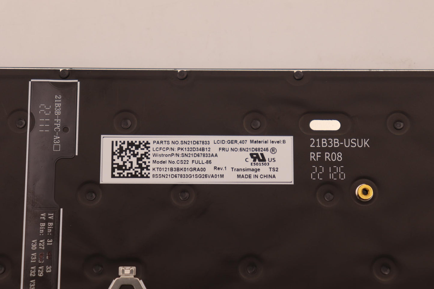 Lenovo Nb_Kyb Cs22 Fl Top,Bk-Bl,Tri,G - 5N21D68245