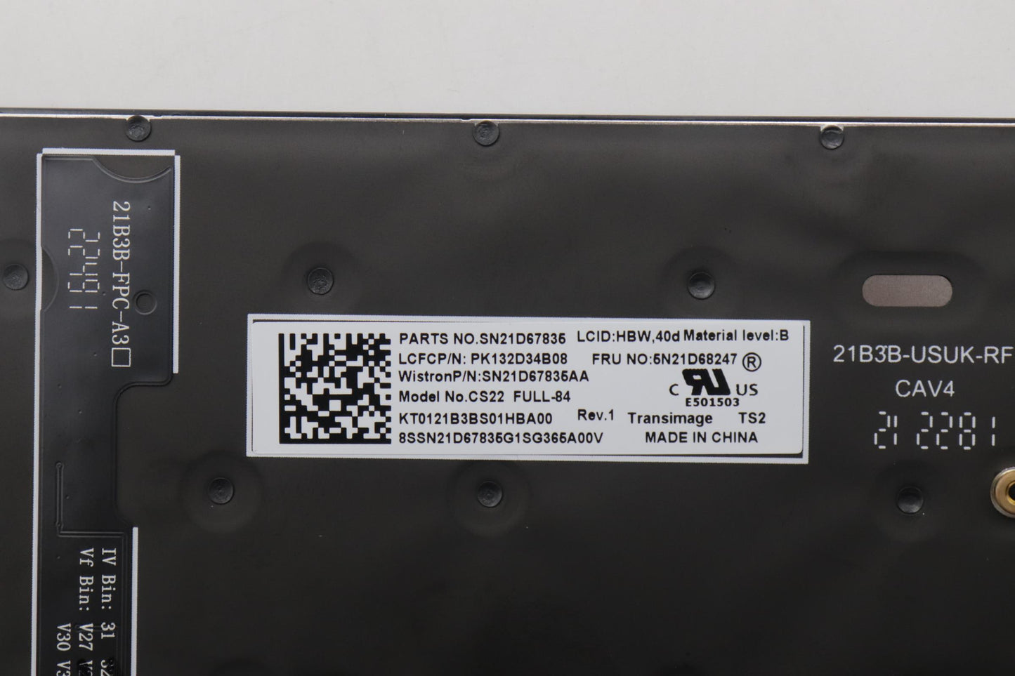 Lenovo Nb_Kyb Cs22 Fl Top,Bk-Bl,Tri,H - 5N21D68247