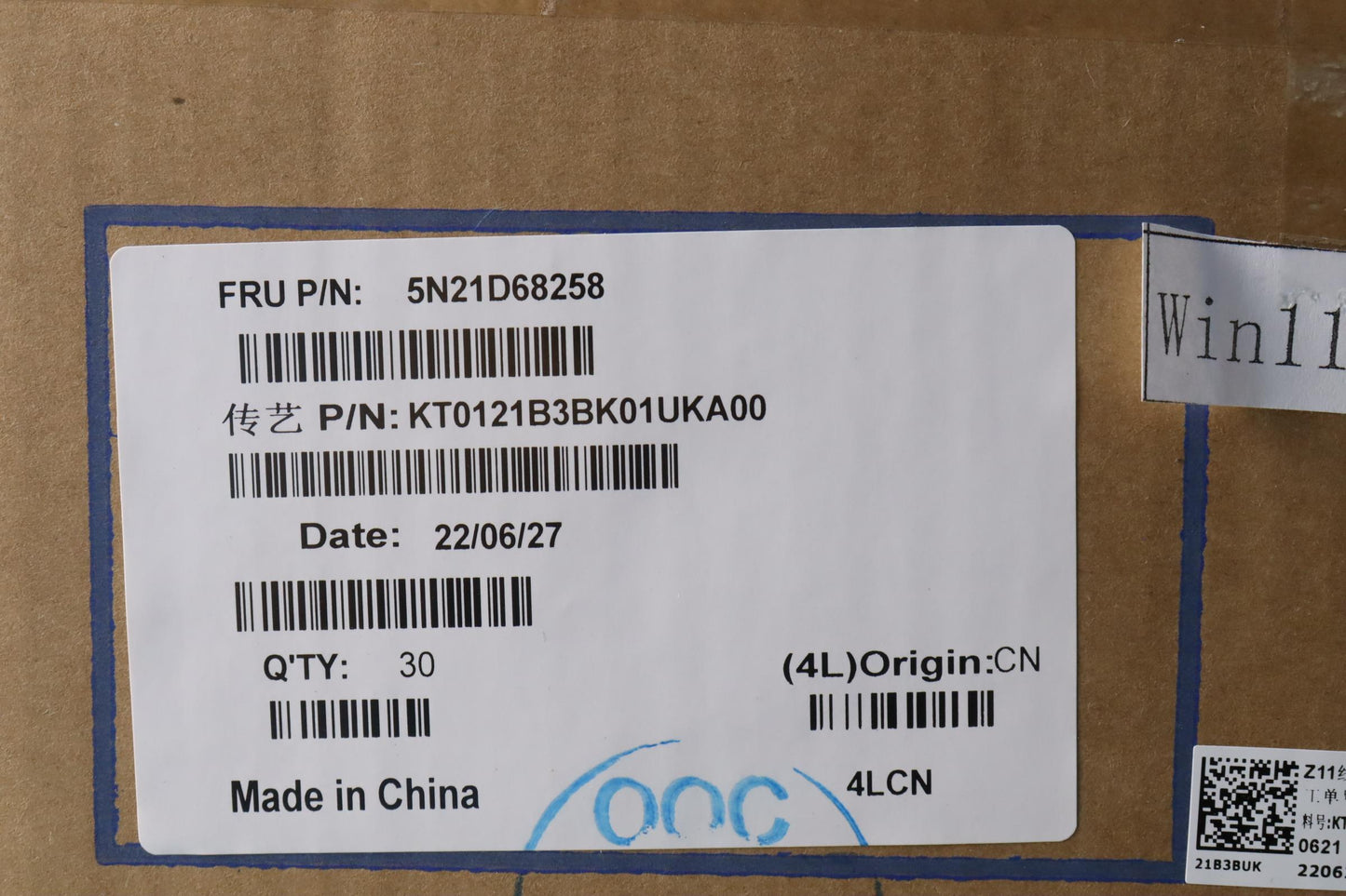 Lenovo Nb_Kyb Cs22 Fl Top,Bk-Bl,Tri,U - 5N21D68258